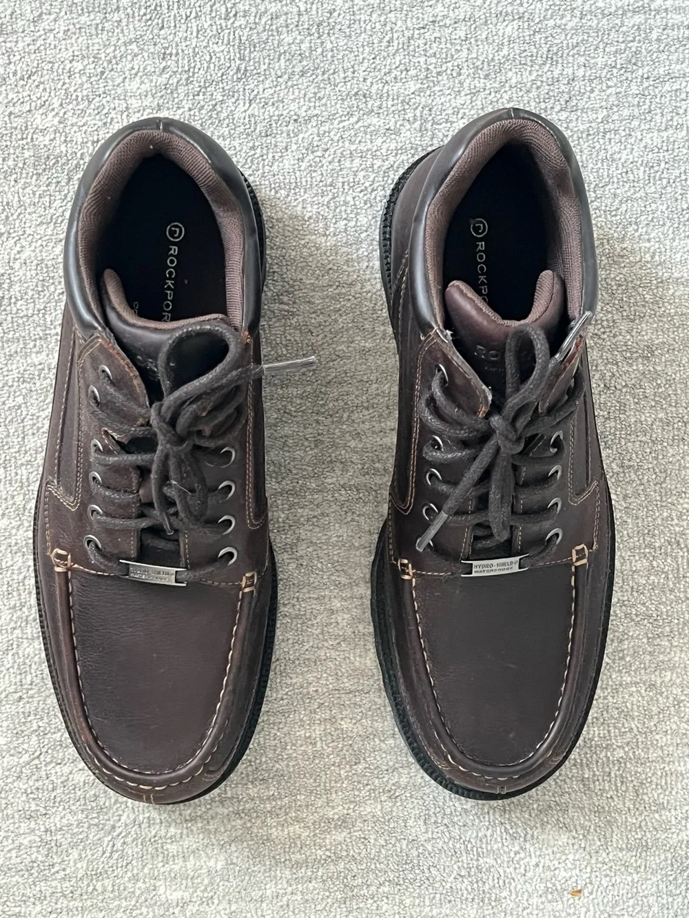 Rockport Dark Brown Leather Men’s Lace-Up Waterproof Boots Sz. 9 1/2” W